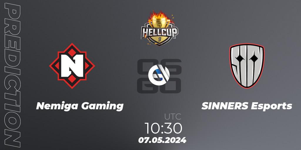 Prognoza Nemiga Gaming - SINNERS Esports. 07.05.2024 at 10:45, Counter-Strike (CS2), HellCup #9