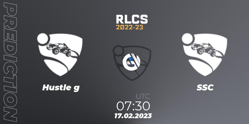 Prognoza Hustle g - SSC. 17.02.2023 at 07:30, Rocket League, RLCS 2022-23 - Winter: Oceania Regional 2 - Winter Cup