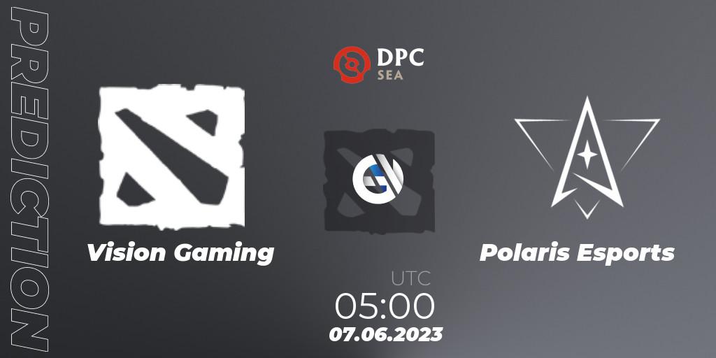 Prognoza Vision Gaming - Polaris Esports. 07.06.23, Dota 2, DPC 2023 Tour 3: SEA Division II (Lower)