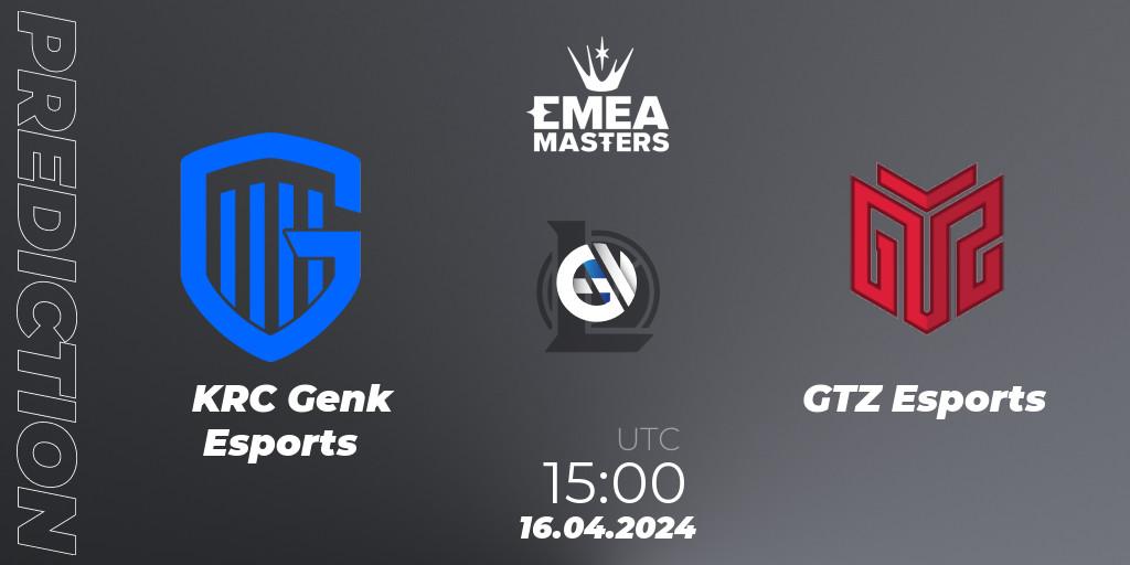 Prognoza KRC Genk Esports - GTZ Esports. 16.04.24, LoL, EMEA Masters Spring 2024 - Play-In