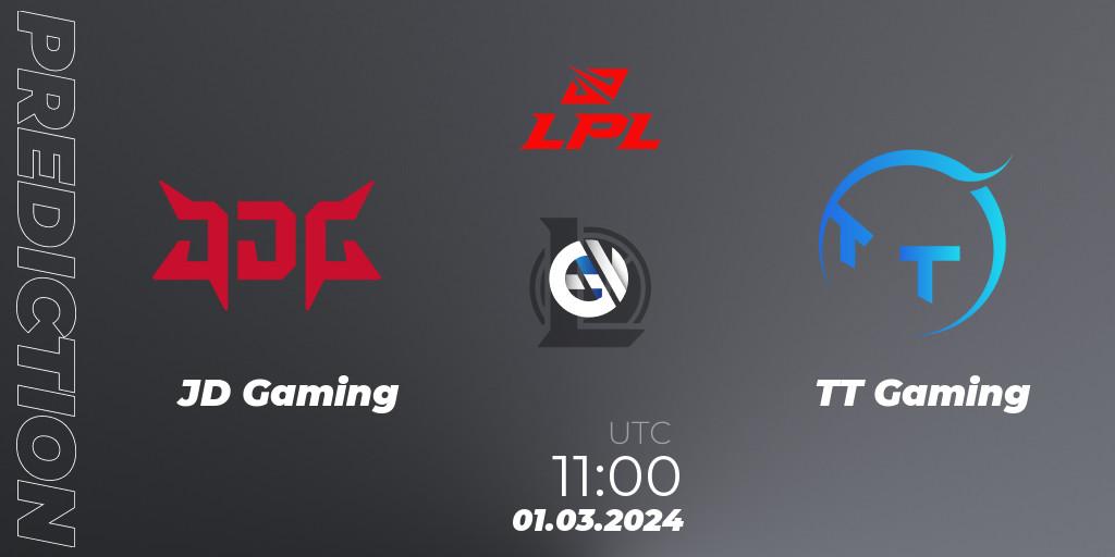 Prognoza JD Gaming - TT Gaming. 01.03.24, LoL, LPL Spring 2024 - Group Stage
