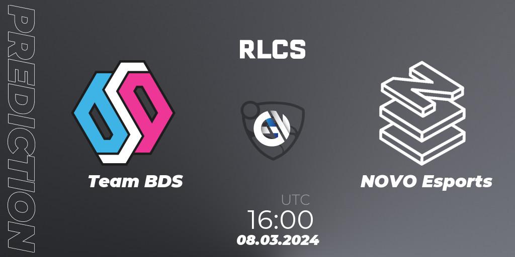 Prognoza Team BDS - NOVO Esports. 08.03.2024 at 16:00, Rocket League, RLCS 2024 - Major 1: Europe Open Qualifier 3