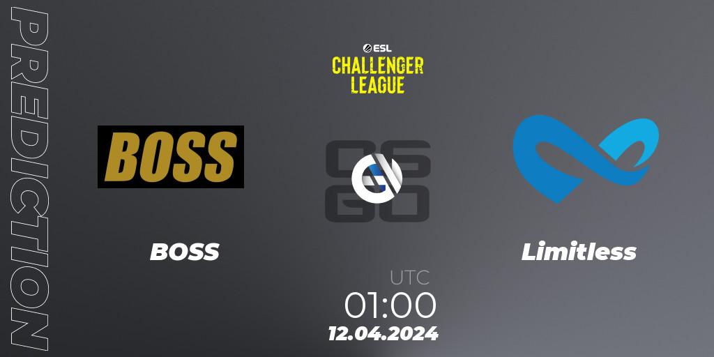 Prognoza BOSS - Limitless. 12.04.24, CS2 (CS:GO), ESL Challenger League Season 47: North America