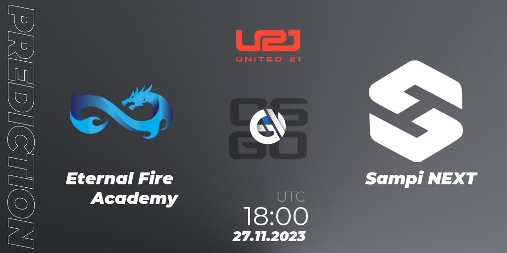 Prognoza Eternal Fire Academy - Sampi NEXT. 27.11.2023 at 18:00, Counter-Strike (CS2), United21 Season 8: Division 2