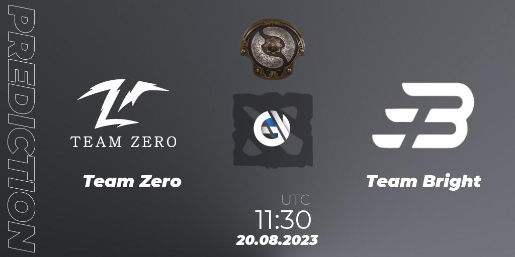 Prognoza Team Zero - Team Bright. 20.08.2023 at 11:50, Dota 2, The International 2023 - China Qualifier