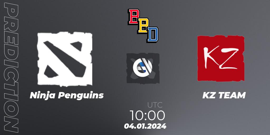Prognoza Ninja Penguins - KZ TEAM. 04.01.2024 at 10:00, Dota 2, BetBoom Dacha Dubai 2024: WEU Open Qualifier #1