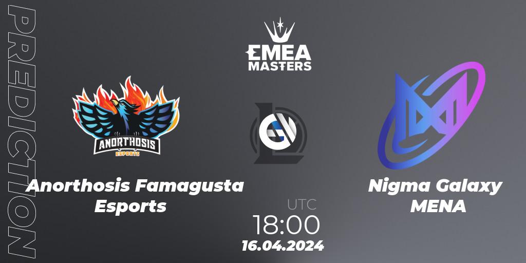 Prognoza Anorthosis Famagusta Esports - Nigma Galaxy MENA. 16.04.24, LoL, EMEA Masters Spring 2024 - Play-In