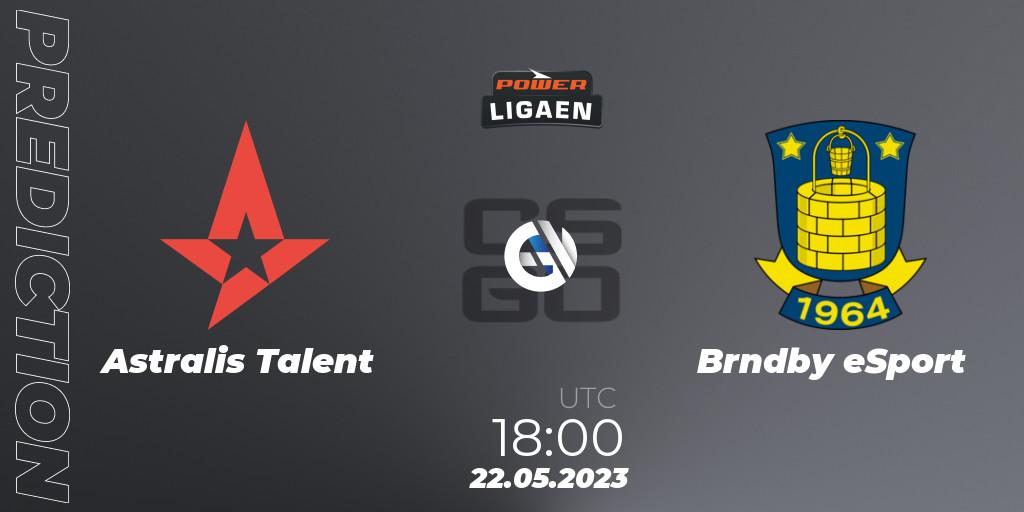 Prognoza Astralis Talent - Brøndby eSport. 22.05.2023 at 18:00, Counter-Strike (CS2), Dust2.dk Ligaen Season 23