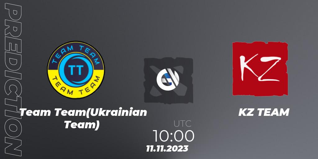 Prognoza Team Team(Ukrainian Team) - KZ TEAM. 26.11.23, Dota 2, European Pro League Season 14