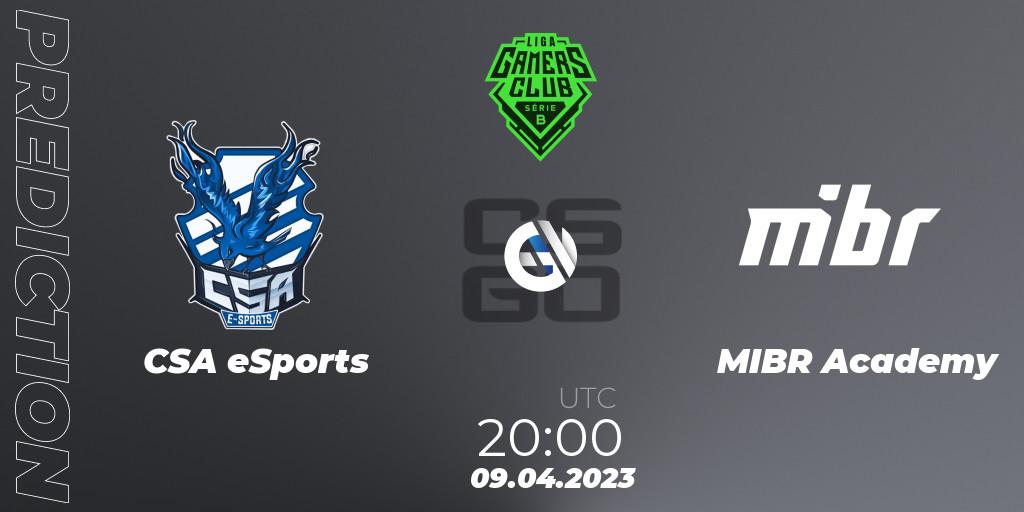 Prognoza CSA eSports - MIBR Academy. 09.04.2023 at 20:00, Counter-Strike (CS2), Gamers Club Liga Série B: March 2023