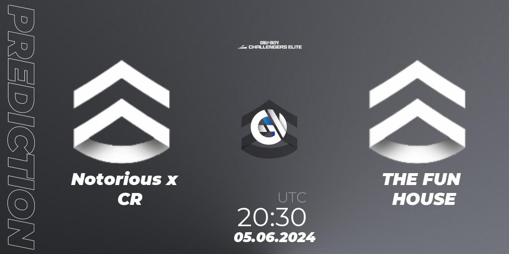 Prognoza Notorious x CR - THE FUN HOUSE. 05.06.2024 at 19:30, Call of Duty, Call of Duty Challengers 2024 - Elite 3: EU
