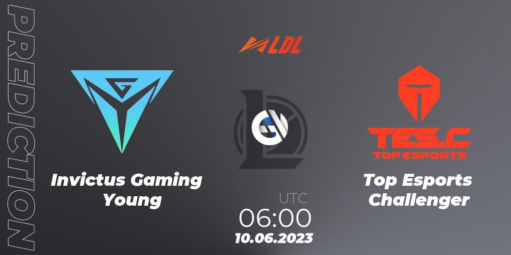 Prognoza Invictus Gaming Young - Top Esports Challenger. 10.06.23, LoL, LDL 2023 - Regular Season - Stage 2 Playoffs