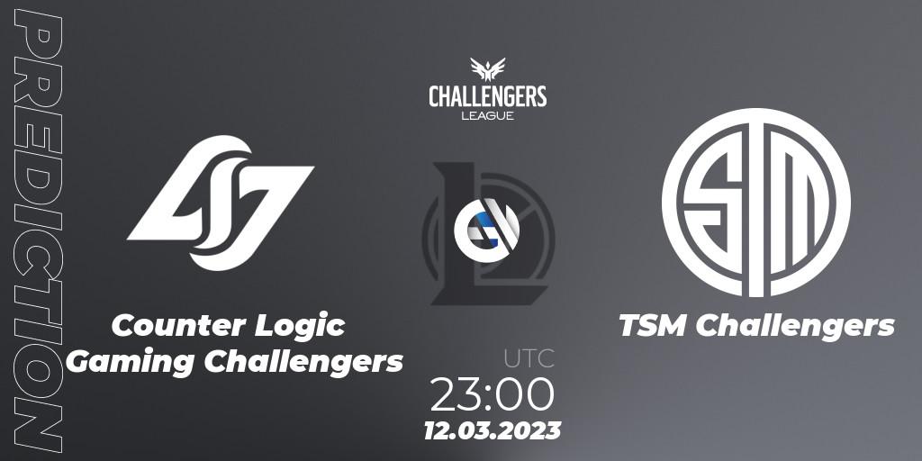 Prognoza Counter Logic Gaming Challengers - TSM Challengers. 12.03.23, LoL, NACL 2023 Spring - Playoffs