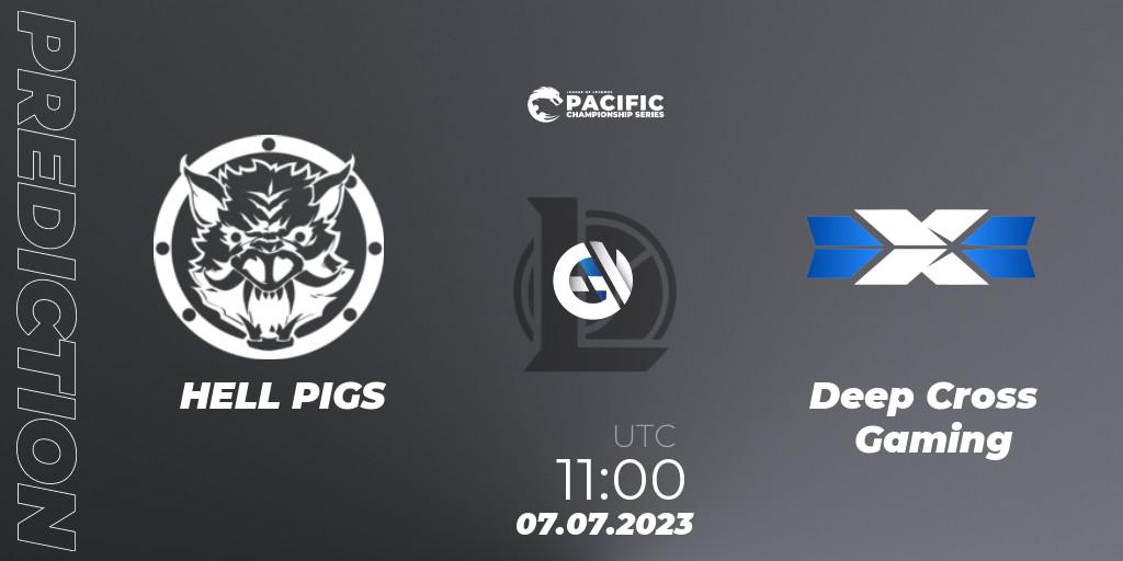 Prognoza HELL PIGS - Deep Cross Gaming. 07.07.2023 at 11:00, LoL, PACIFIC Championship series Group Stage