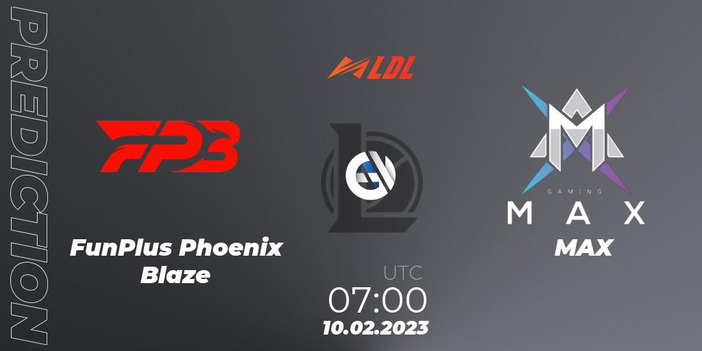 Prognoza FunPlus Phoenix Blaze - MAX. 10.02.23, LoL, LDL 2023 - Swiss Stage