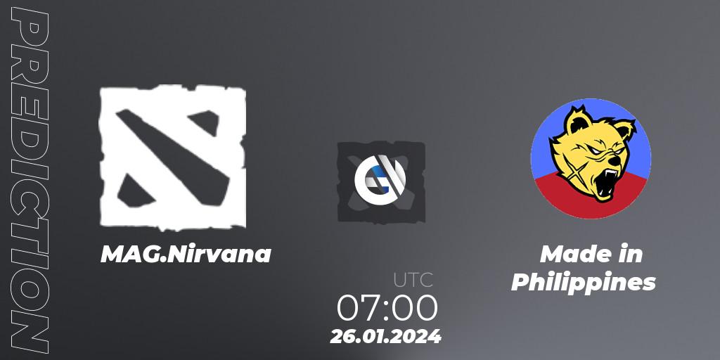 Prognoza MAG.Nirvana - Made in Philippines. 26.01.2024 at 07:02, Dota 2, New Year Cup 2024