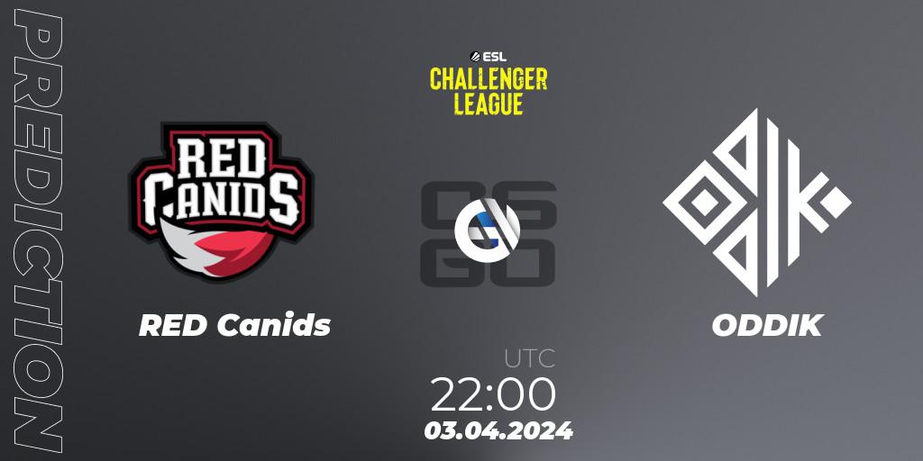 Prognoza RED Canids - ODDIK. 03.04.24, CS2 (CS:GO), ESL Challenger League Season 47: South America