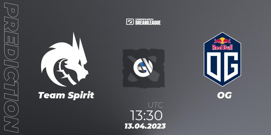 Prognoza Team Spirit - OG. 13.04.2023 at 13:43, Dota 2, DreamLeague Season 19 - Group Stage 1