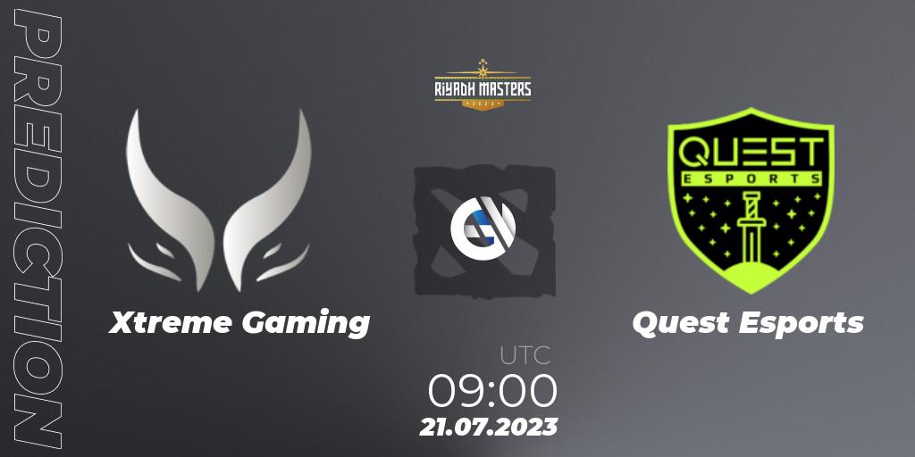 Prognoza Xtreme Gaming - PSG Quest. 21.07.2023 at 09:10, Dota 2, Riyadh Masters 2023 - Group Stage