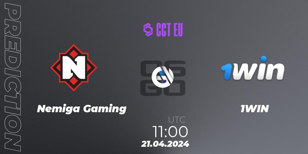 Prognoza Nemiga Gaming - 1WIN. 21.04.24, CS2 (CS:GO), CCT Season 2 Europe Series 1