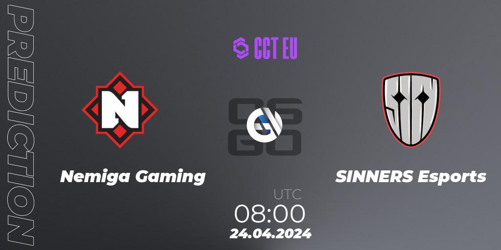 Prognoza Nemiga Gaming - SINNERS Esports. 24.04.24, CS2 (CS:GO), CCT Season 2 Europe Series 1