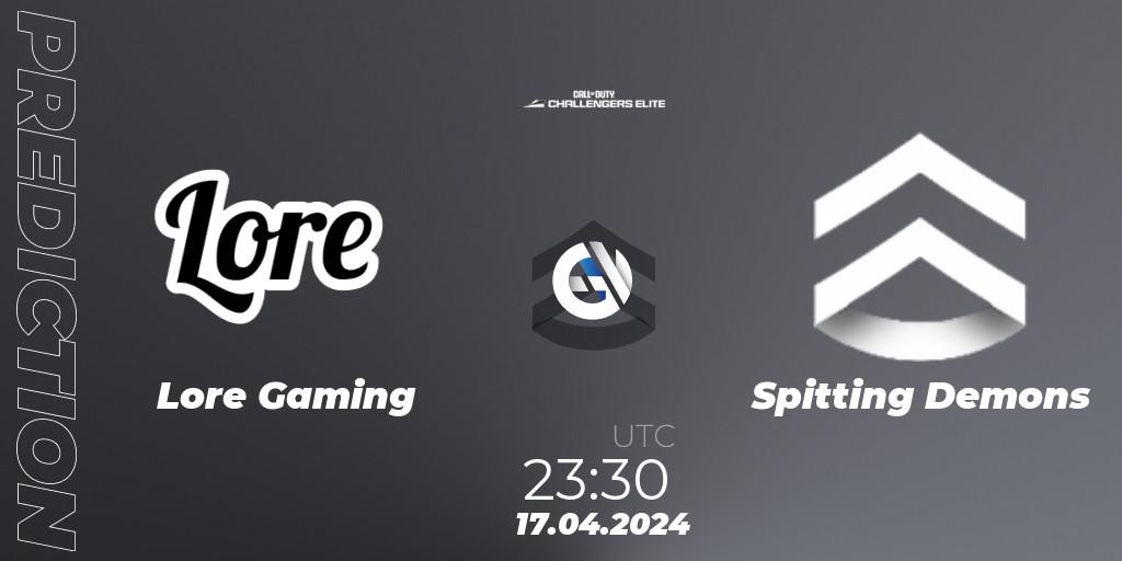 Prognoza Lore Gaming - Spitting Demons. 24.04.2024 at 21:30, Call of Duty, Call of Duty Challengers 2024 - Elite 2: NA