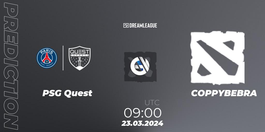 Prognoza PSG Quest - COPPYBEBRA. 23.03.24, Dota 2, DreamLeague Season 23: MENA Closed Qualifier