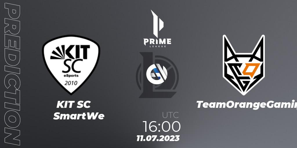 Prognoza KIT SC SmartWe - TeamOrangeGaming. 11.07.2023 at 16:00, LoL, Prime League 2nd Division Summer 2023