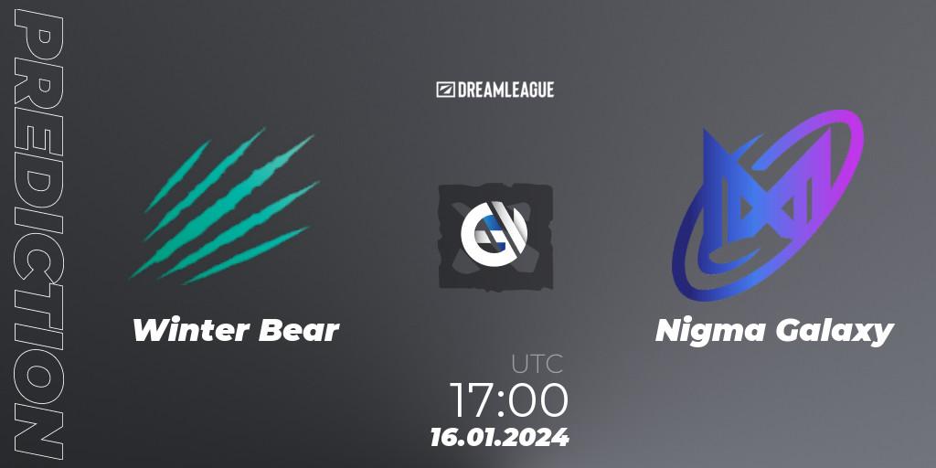 Prognoza Winter Bear - Nigma Galaxy. 16.01.2024 at 17:03, Dota 2, DreamLeague Season 22: MENA Closed Qualifier