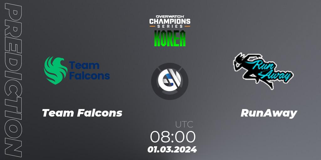 Prognoza Team Falcons - RunAway. 01.03.24, Overwatch, Overwatch Champions Series 2024 - Stage 1 Korea