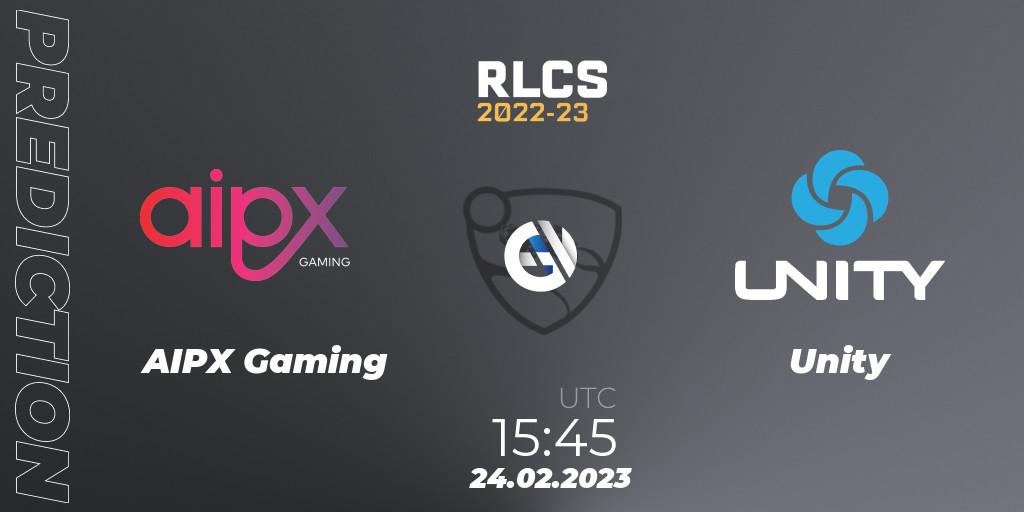 Prognoza AIPX Gaming - Unity. 24.02.2023 at 15:45, Rocket League, RLCS 2022-23 - Winter: Sub-Saharan Africa Regional 3 - Winter Invitational