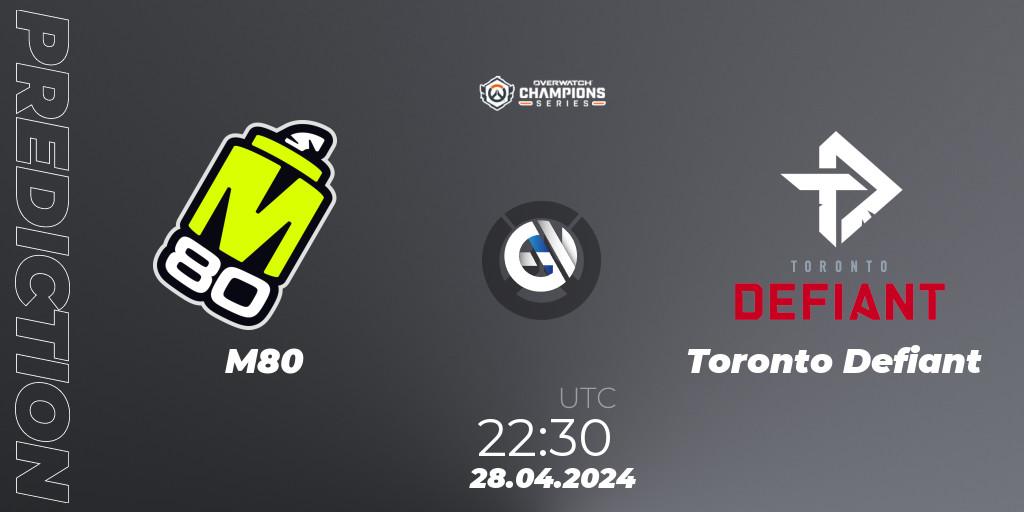 Prognoza M80 - Toronto Defiant. 28.04.2024 at 22:30, Overwatch, Overwatch Champions Series 2024 - North America Stage 2 Main Event