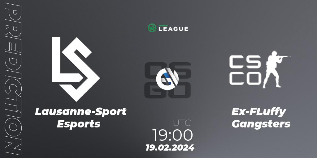 Prognoza Lausanne-Sport Esports - Ex-FLuffy Gangsters. 19.02.2024 at 19:00, Counter-Strike (CS2), ESEA Season 48: Advanced Division - Europe