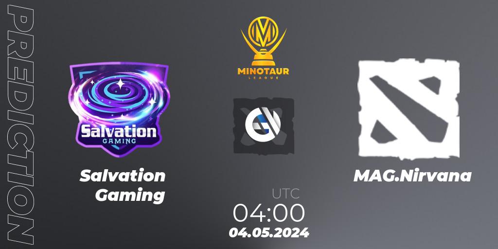 Prognoza Salvation Gaming - MAG.Nirvana. 04.05.2024 at 06:00, Dota 2, Minotaur League