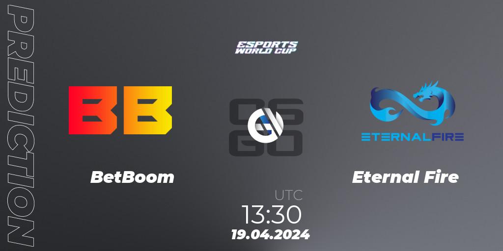 Prognoza BetBoom - Eternal Fire. 19.04.24, CS2 (CS:GO), Esports World Cup 2024: European Closed Qualifier
