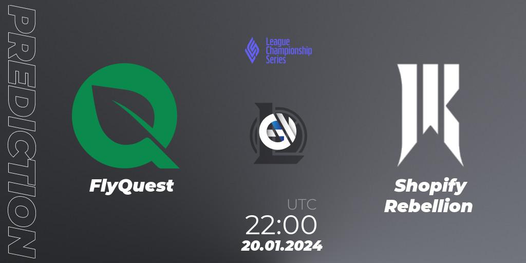 Prognoza FlyQuest - Shopify Rebellion. 20.01.2024 at 22:00, LoL, LCS Spring 2024 - Group Stage