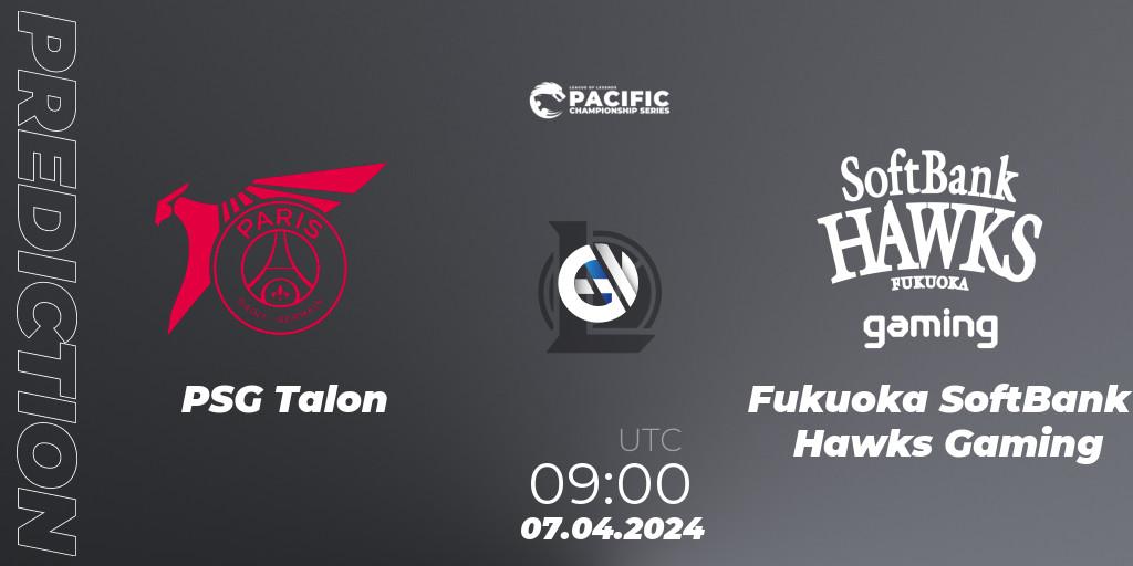 Prognoza PSG Talon - Fukuoka SoftBank Hawks Gaming. 07.04.24, LoL, PCS Playoffs Spring 2024