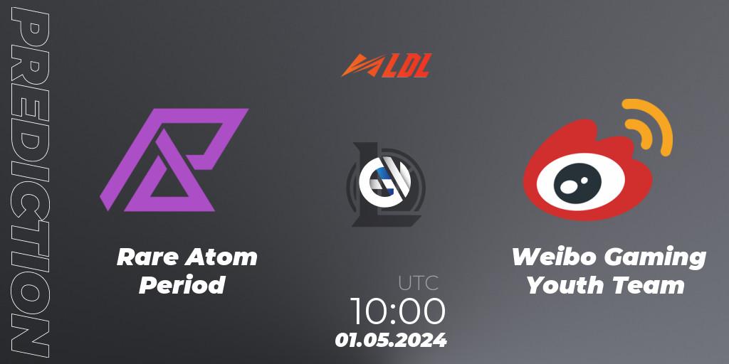 Prognoza Rare Atom Period - Weibo Gaming Youth Team. 01.05.2024 at 10:00, LoL, LDL 2024 - Stage 2