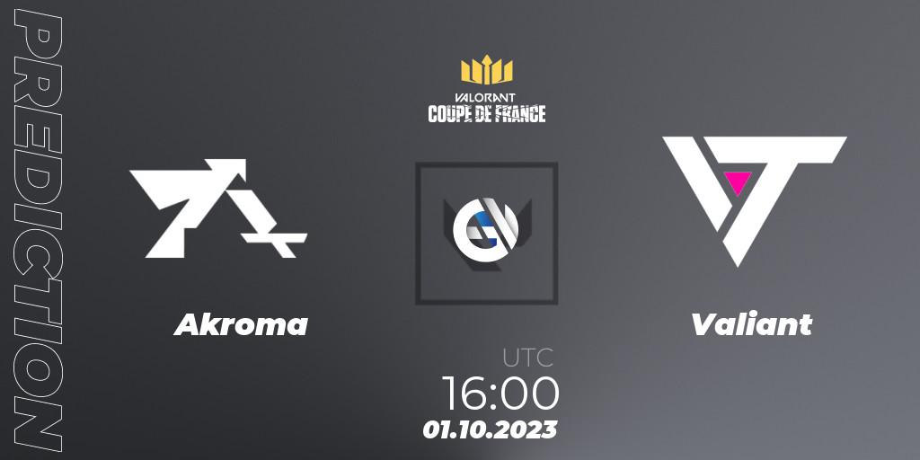 Prognoza Akroma - Valiant. 01.10.23, VALORANT, VCL France: Revolution - Coupe De France 2023