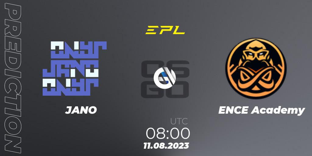 Prognoza JANO - ENCE Academy. 11.08.2023 at 08:00, Counter-Strike (CS2), European Pro League Season 10: Division 2