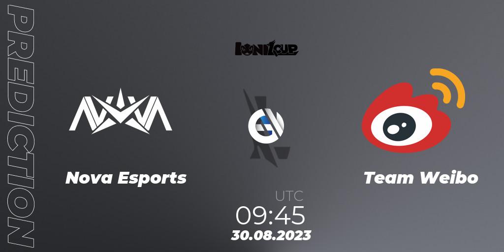 Prognoza Nova Esports - Team Weibo. 30.08.2023 at 09:45, Wild Rift, Ionia Cup 2023 - WRL CN Qualifiers