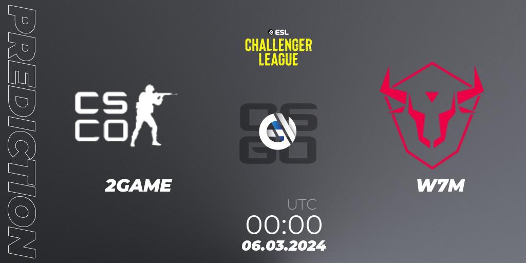 Prognoza 2GAME - W7M. 06.03.24, CS2 (CS:GO), ESL Challenger League Season 47: South America