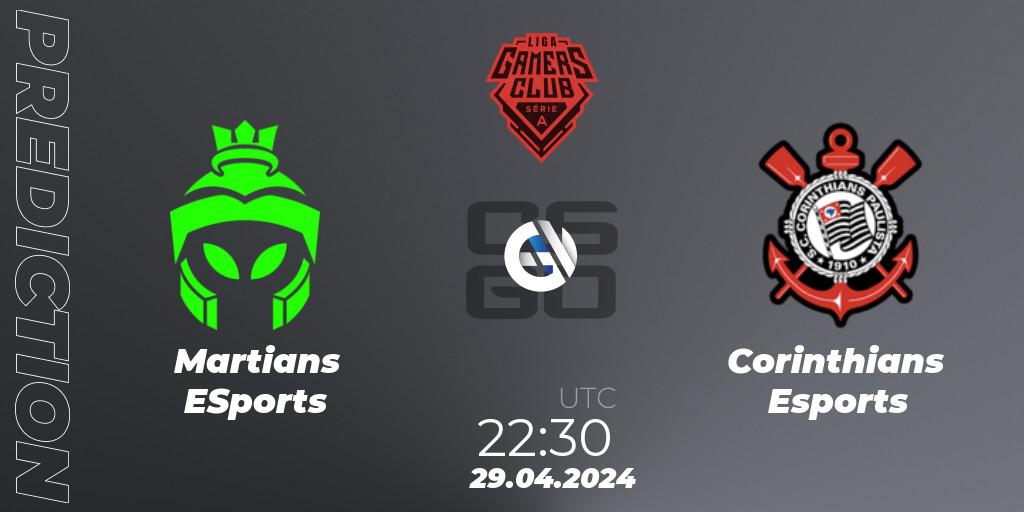 Prognoza Martians ESports - Corinthians Esports. 01.05.2024 at 22:00, Counter-Strike (CS2), Gamers Club Liga Série A: April 2024