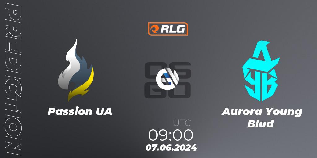 Prognoza Passion UA - Aurora Young Blud. 07.06.2024 at 09:00, Counter-Strike (CS2), RES European Series #5