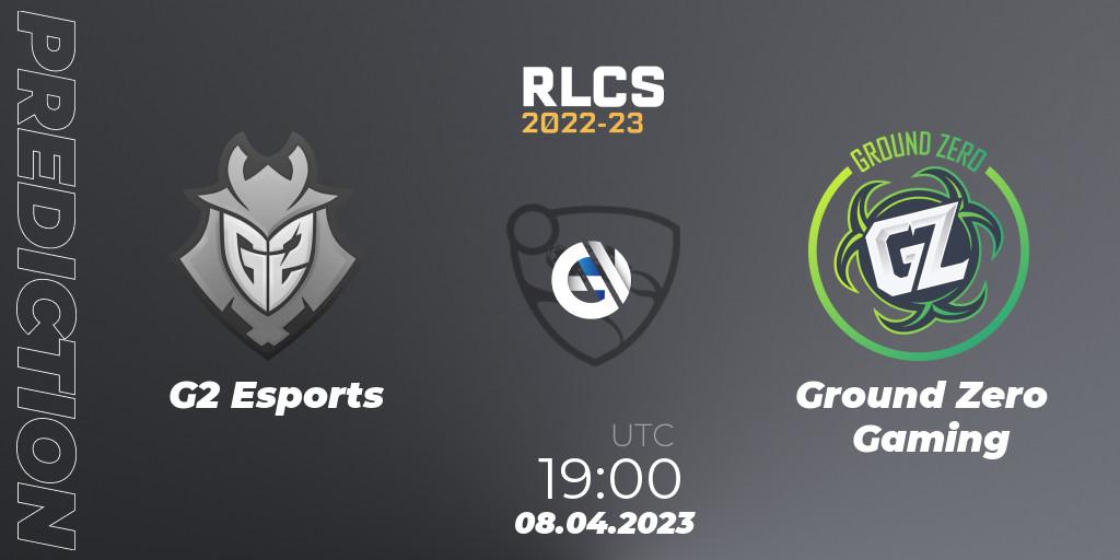 Prognoza G2 Esports - Ground Zero Gaming. 08.04.2023 at 21:10, Rocket League, RLCS 2022-23 - Winter Split Major