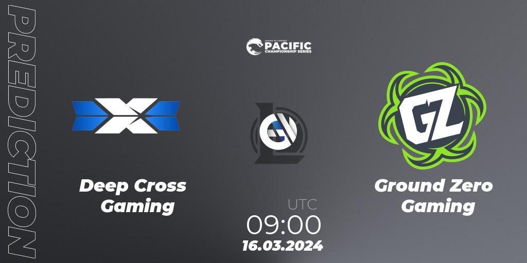 Prognoza Deep Cross Gaming - Ground Zero Gaming. 16.03.24, LoL, PCS Playoffs Spring 2024