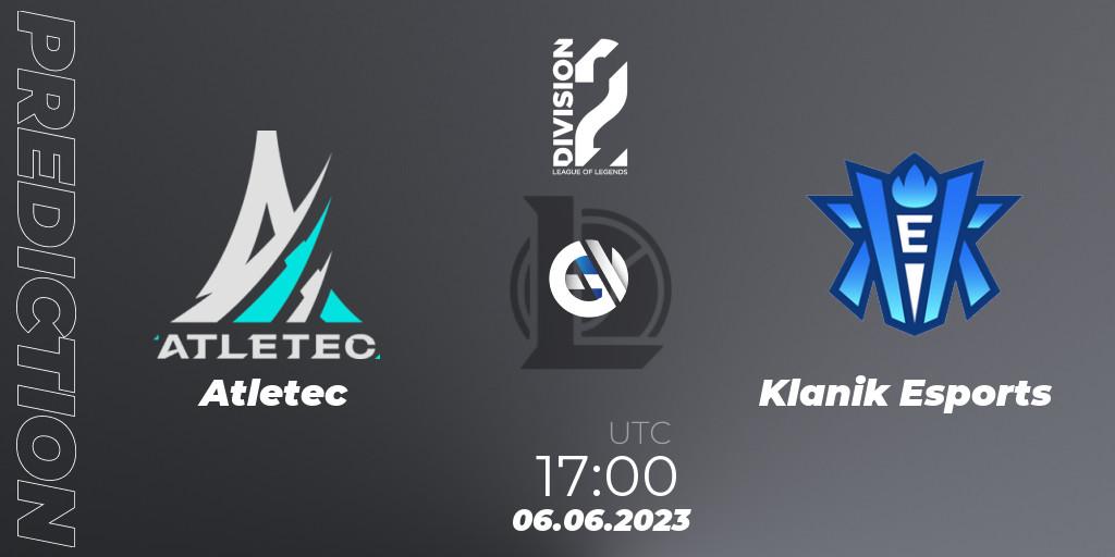 Prognoza Atletec - Klanik Esports. 06.06.23, LoL, LFL Division 2 Summer 2023 - Group Stage