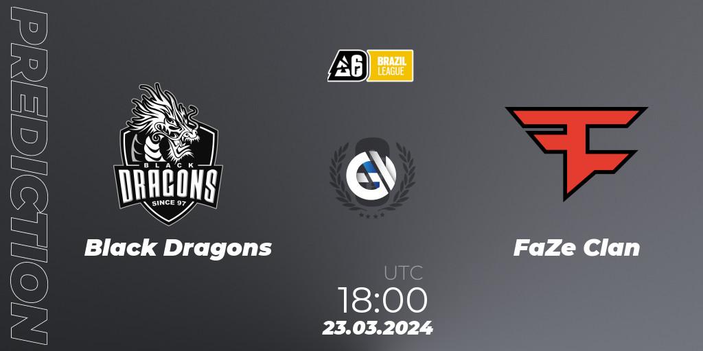 Prognoza Black Dragons - FaZe Clan. 23.03.24, Rainbow Six, Brazil League 2024 - Stage 1