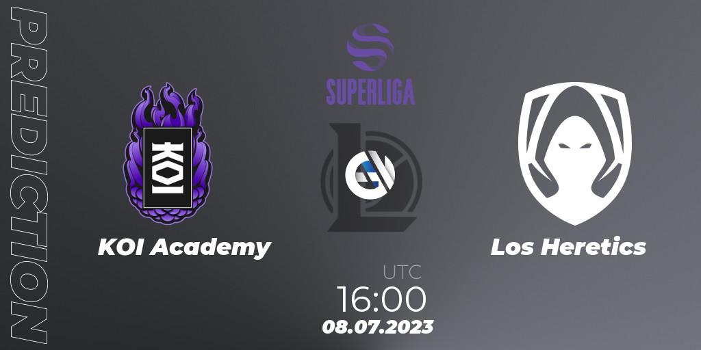 Prognoza KOI Academy - Los Heretics. 08.07.2023 at 17:00, LoL, Superliga Summer 2023 - Group Stage