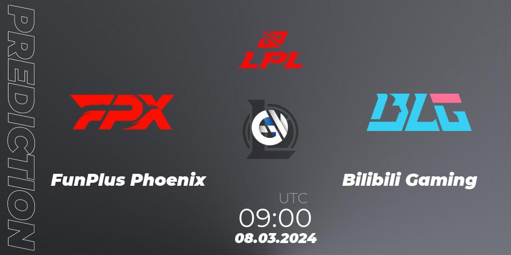 Prognoza FunPlus Phoenix - Bilibili Gaming. 08.03.24, LoL, LPL Spring 2024 - Group Stage